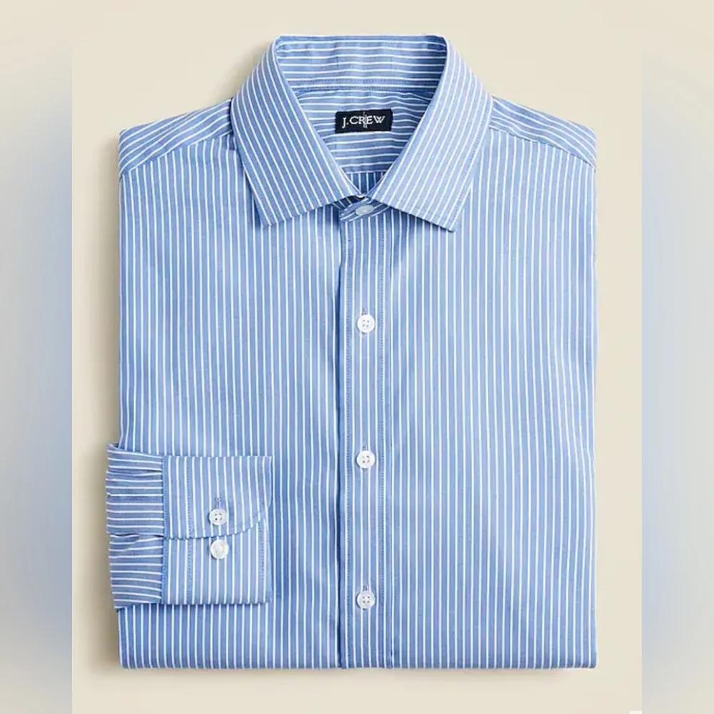 Nwt J. Crew Slim Bowery Performance Dress Shirt with Spread Collar size Small
